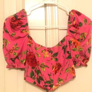 pink crop top never worn.